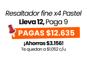 PROMO FILGO RESALTADOR LIGHTER FINE ESTUCHE x 4u PASTEL (Paga 9 Lleva 12 Estuches)
