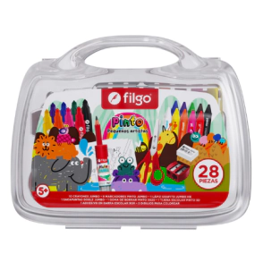 VALIJA FILGO PINTO Peque&ntilde;os artistas / ESTUCHE PLASTICO x 28u