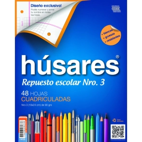 REPUESTO HUSARES Nº3 x 48hjs CD 90grs