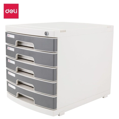 DELI GABINETE 5 CAJONES LOCKED - 395x302x325mm - GRIS