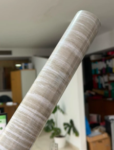 AUTOADHESIVO LAMA MADERA BLANCO 45cm x 10mts