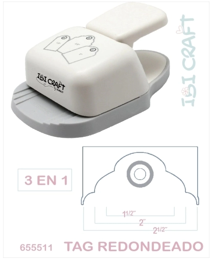 IBI CRAFT PERFORADORA PARA TAG REGULABLE REDONDEADO