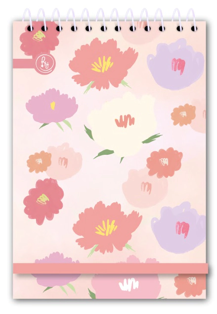 LIBRETA RY 9x13cm FLORES ALEGRIA x 60hjs