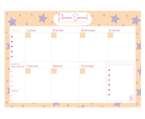 PLANNER RY 29.7x21cm SEMANAL MOÑOS TRENDY x 50hjs