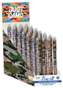 BOLIGRAFO KIRUKI BORRABLE CAMO 0.7mm AZUL