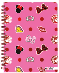 CUADERNO MOOVING 16x21 ESP T/D MINNIE MOUSE x 80hjs RY