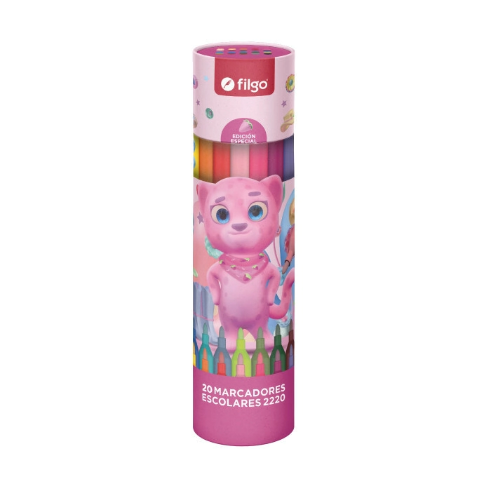 MARCADOR FILGO ESCOLAR 2220 FANTASIA GATITO x 20u