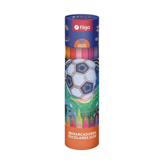 MARCADOR FILGO ESCOLAR 2220 FANTASIA FUTBOL x 20u