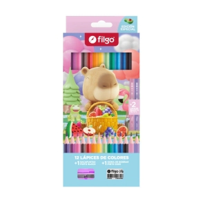 LAPICES COLOR FILGO FANTASIA CAPYBARA x 12L + 2HB