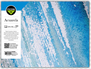 BLOCK PIZZINI ACUARELA 300grs 24x32 x 12hjs