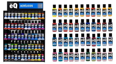 EQ EXHIBIDOR MOSTRADOR ACRILICOS x 50cc x 180u