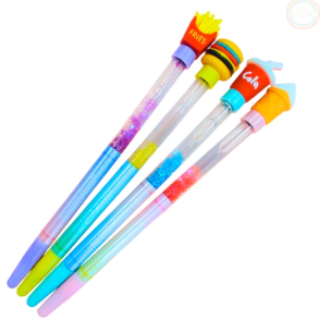 COLOURS BOLIGRAFO COLA C/CONFETTI P/AGUJA AZUL x 12u NO:3036