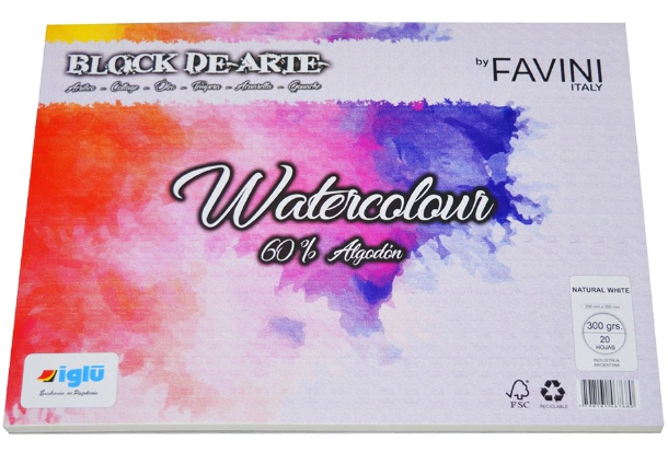 BLOCK IGLU ARTE WATERC 250 x 350mm 300grs x 20hjs