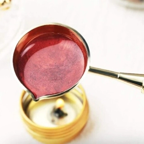 IBI CRAFT CUCHARA PARA LACRE C/ MANGO DE MADERA ROSA PASTEL