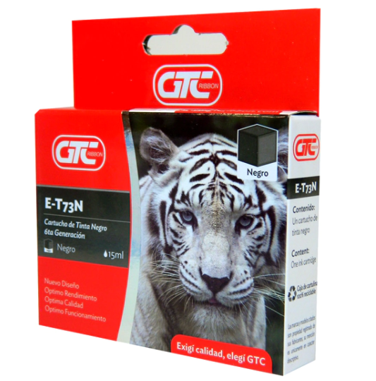 CARTUCHO GTC EPSON E-T73N x 13ml NEGRO