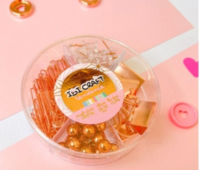 IBI CRAFT SET TENDANCE CLIP/CHINCHE/BINDER DOLD ROS