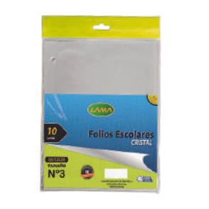 FOLIOS LAMA Nº3 POLIPROPILENO CLASSIC x 10u