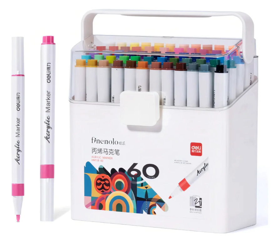 MARCADOR DELI ACRILICO FINENOLO P/REDONDA x 60u