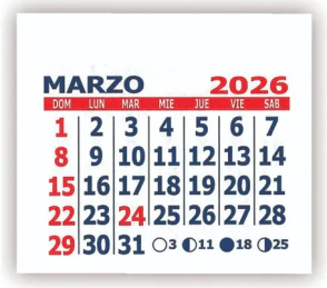 ALMANAQUE NIVEL 10 MENSUAL MIGNON (5,3x4,8)