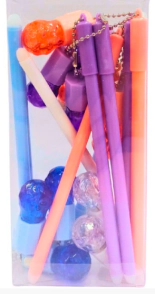 COLOURS BOLIGRAFO DIAMANTE C/LUZ - TINTA AZUL x 12u