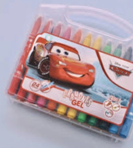 PINTURITAS EZCO GEL x 24u CARS 3 en 1 (valija plastica)