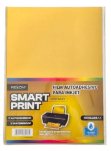 FILM REXON A4 AUTOADHESIVO DORADO x 10hjs