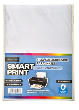 FILM REXON A4 AUTOADHESIVO SEMI TRANSP. x 10hjs