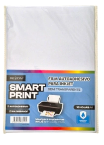 FILM REXON A4 AUTOADHESIVO SEMI TRANSP. x 10hjs