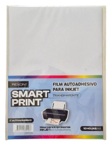 FILM REXON A4 AUTOADHESIVO TRANSPARENTE x 10hjs
