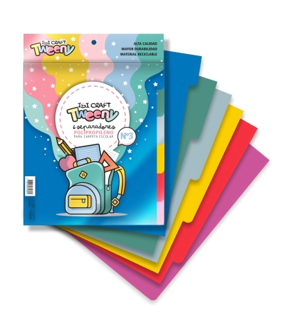 IBI CRAFT SEPARADOR N�3 COLORES BASICOS x 6u
