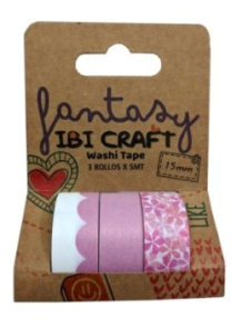 IBI CRAFT WASHI TAPE DISPLAY x 3u DE 5mts 