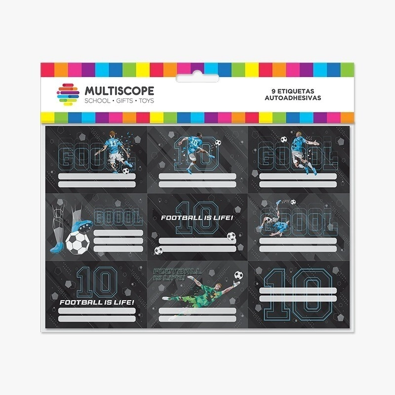 ROTULOS MULTISCOPE x 9u FOOTBALL IS LIFE