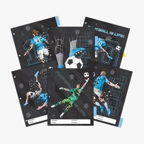 SEPARADOR MULTISCOPE Nº3 x 6hjs Y SOLAPA FOOTBALL IS LIFE