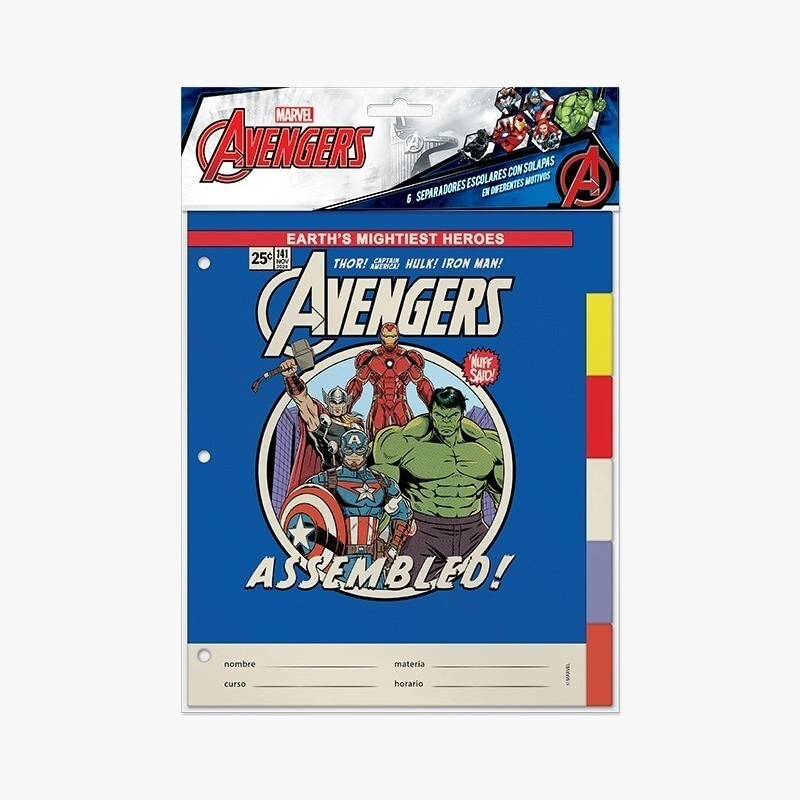 SEPARADOR MULTISCOPE N3 x 6hjs Y SOLAPA AVENGERS