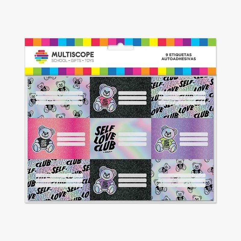 ROTULOS MULTISCOPE x 9u SELF LOVE CLUB