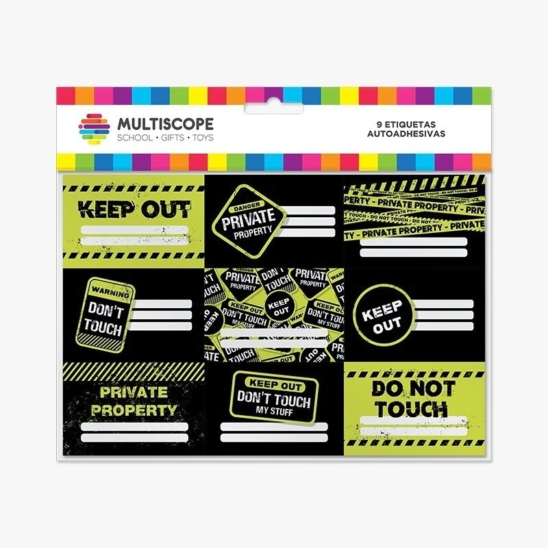 ROTULOS MULTISCOPE x 9u KEEP OUT