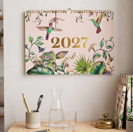 AGENDA MOOVING CALENDARIO 35x25 FLORAL 2027
