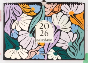 AGENDA MOOVING CALENDARIO 35x25 FLORAL 2026