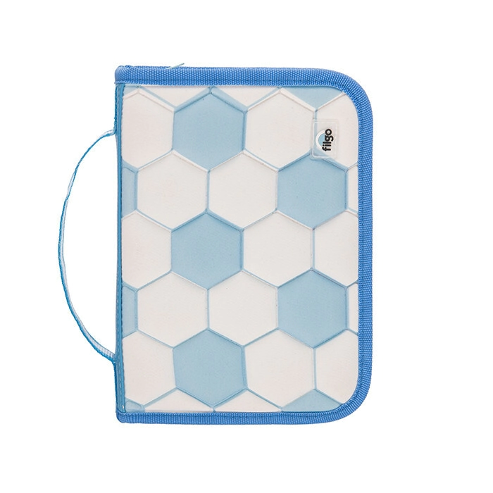 CANOPLA FILGO STARPAK RIGID / FUTBOL CELESTE-BLANCO