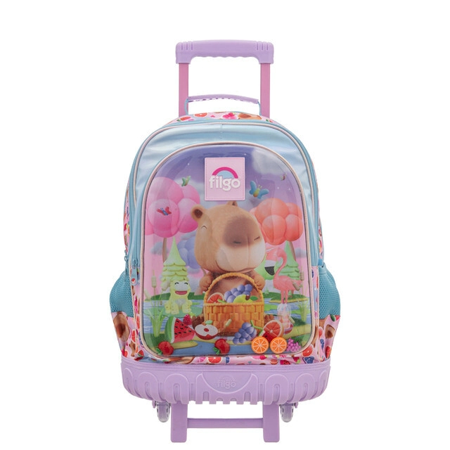 MOCHILA FILGO 3D 18" CON CARRITO / CAPIBARA