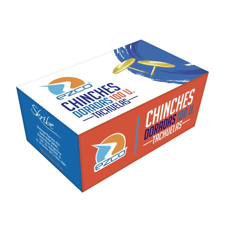 CHINCHES EZCO DORADAS x 100u