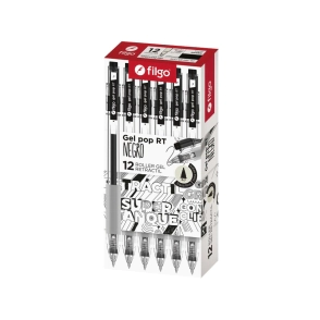 BOLIGRAFO FILGO ROLLER GEL POP 0.7mm RT NEGRO