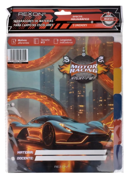 SEPARADOR REXON N�3 MOTOR RACING 26 C/S x 5u