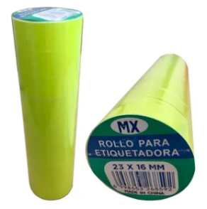 ROLLO P/CODIF. MX FLUO AMARILLO x 10u