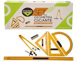 SET GEOMETRICO PIZZINI GIGANTE x 6pzs