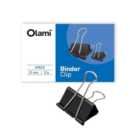 BINDER CLIP OLAMI 25mm x 12u