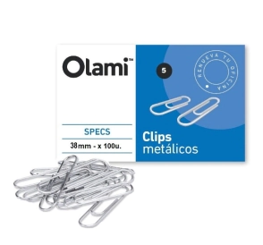 CLIPS OLAMI Nº5 38mm x 100u