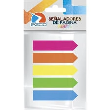 BANDERITAS EZCO NEON 5 COLORES x 25hjs