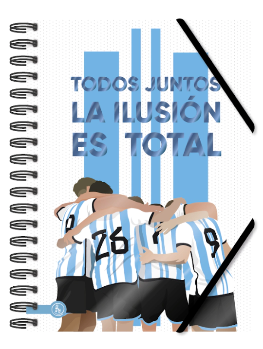 CUADERNO RY 20x28cm ARGENTINA x 100hjs RY C/E