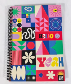 CUADERNO PPR 21x29.7cm T/F DISE&Ntilde;O 1 PUNCHY x 80hjs RY